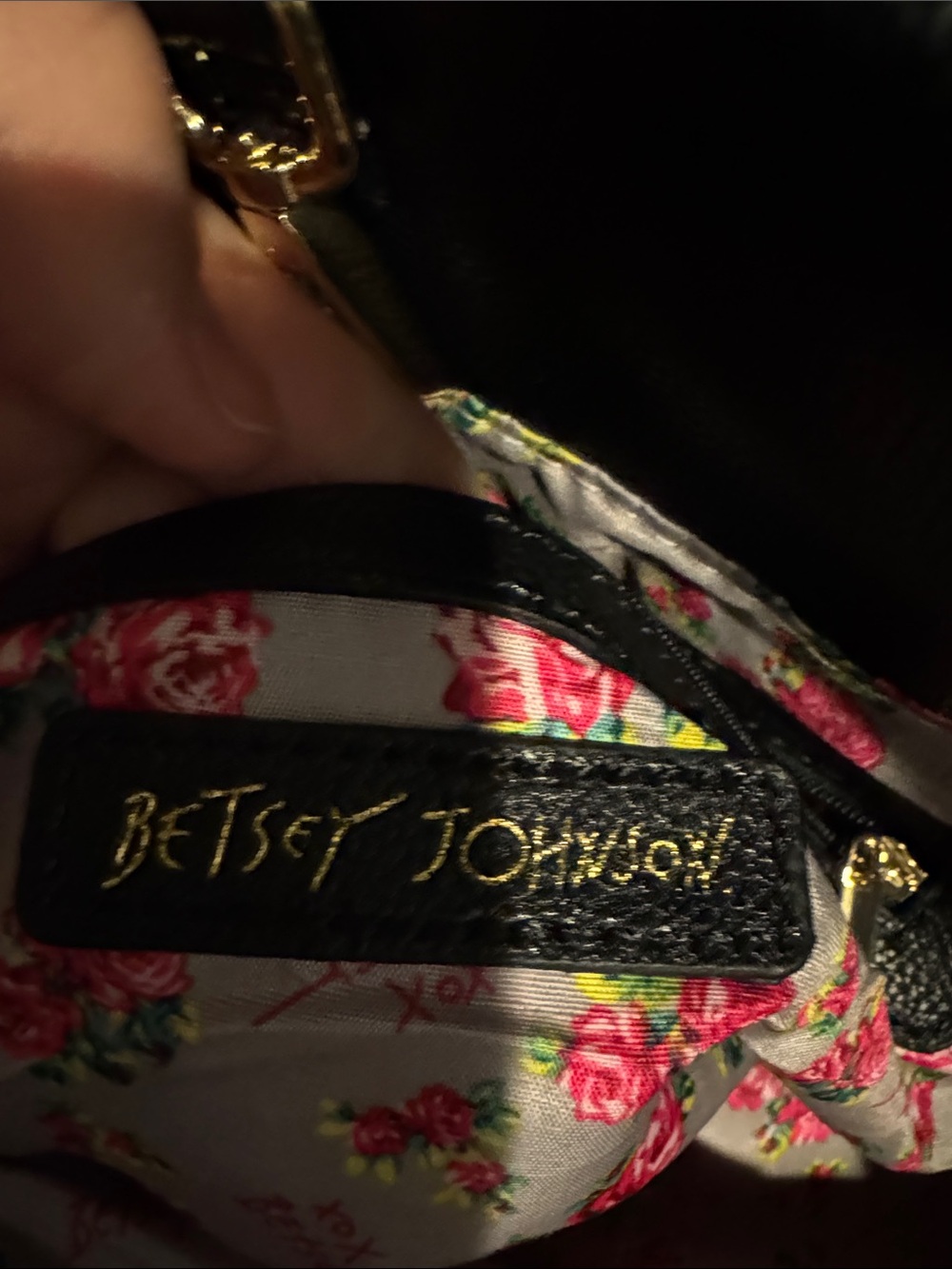 Betsey Johnson Black Satchel with Oversized White Bow - Picture 5 of 6